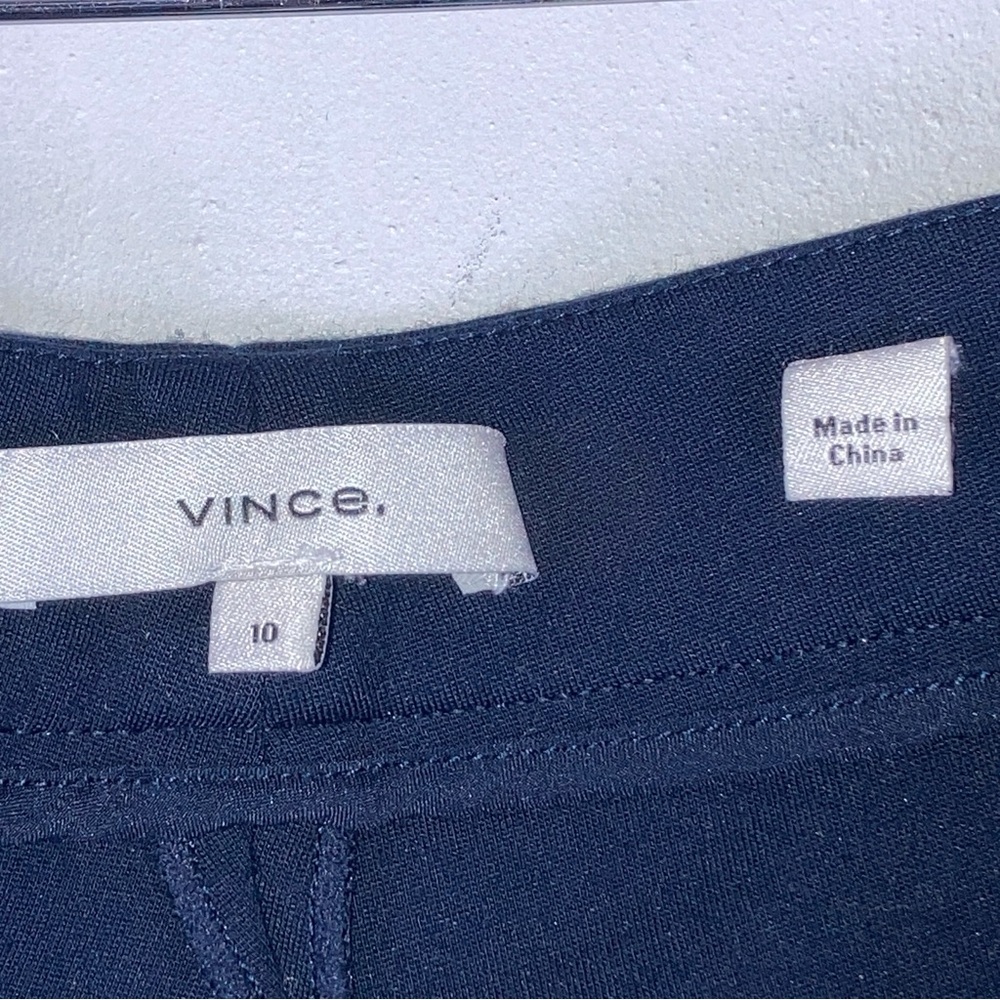 Vince Stovepipe Cropped Pants Navy Trouser Pleated Ankle  Size 10 Coastal Womens - Picture 9 of 15